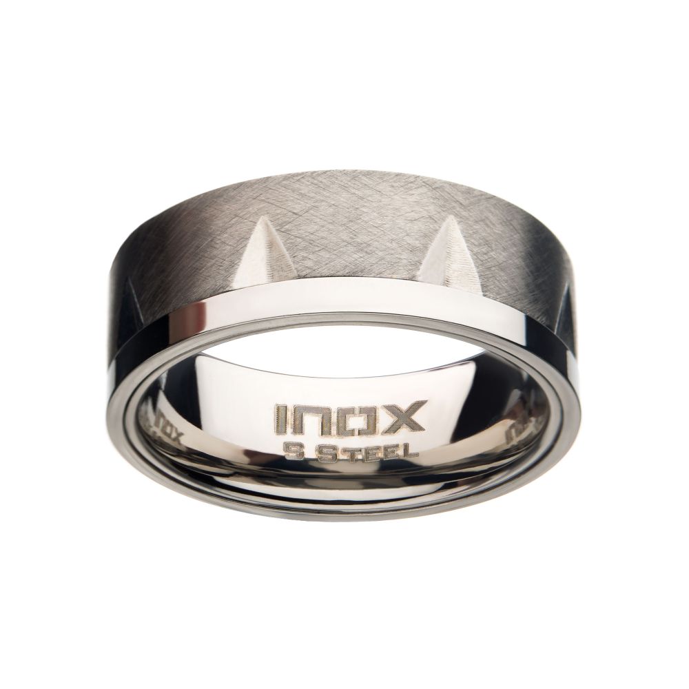 Matte Stainless Steel with Notch Ring Sale