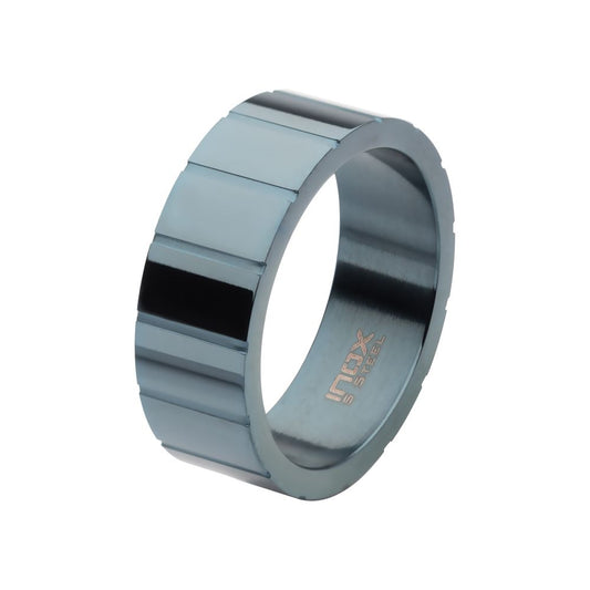 Stainless Steel Matte & Black IP Polished Spinner Ring Sale