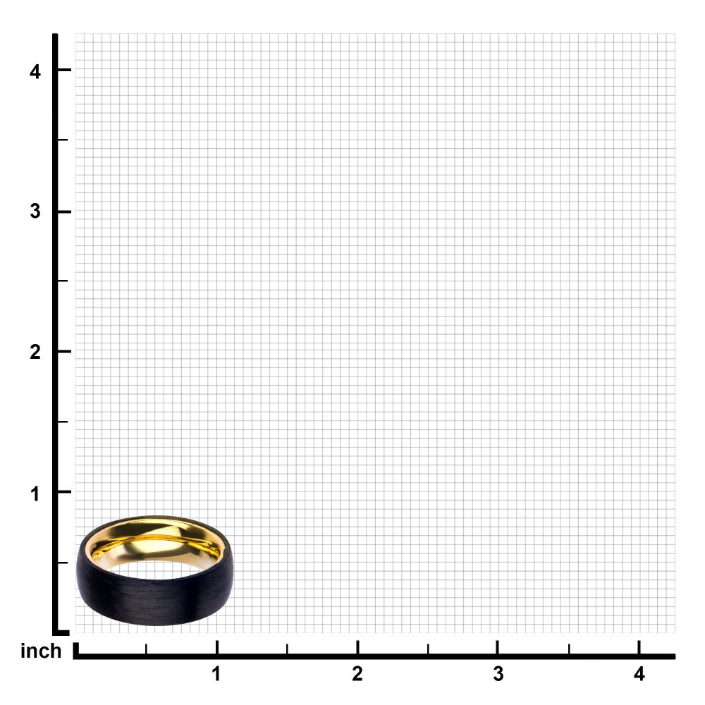 Solid Carbon & Gold IP Ring Sale