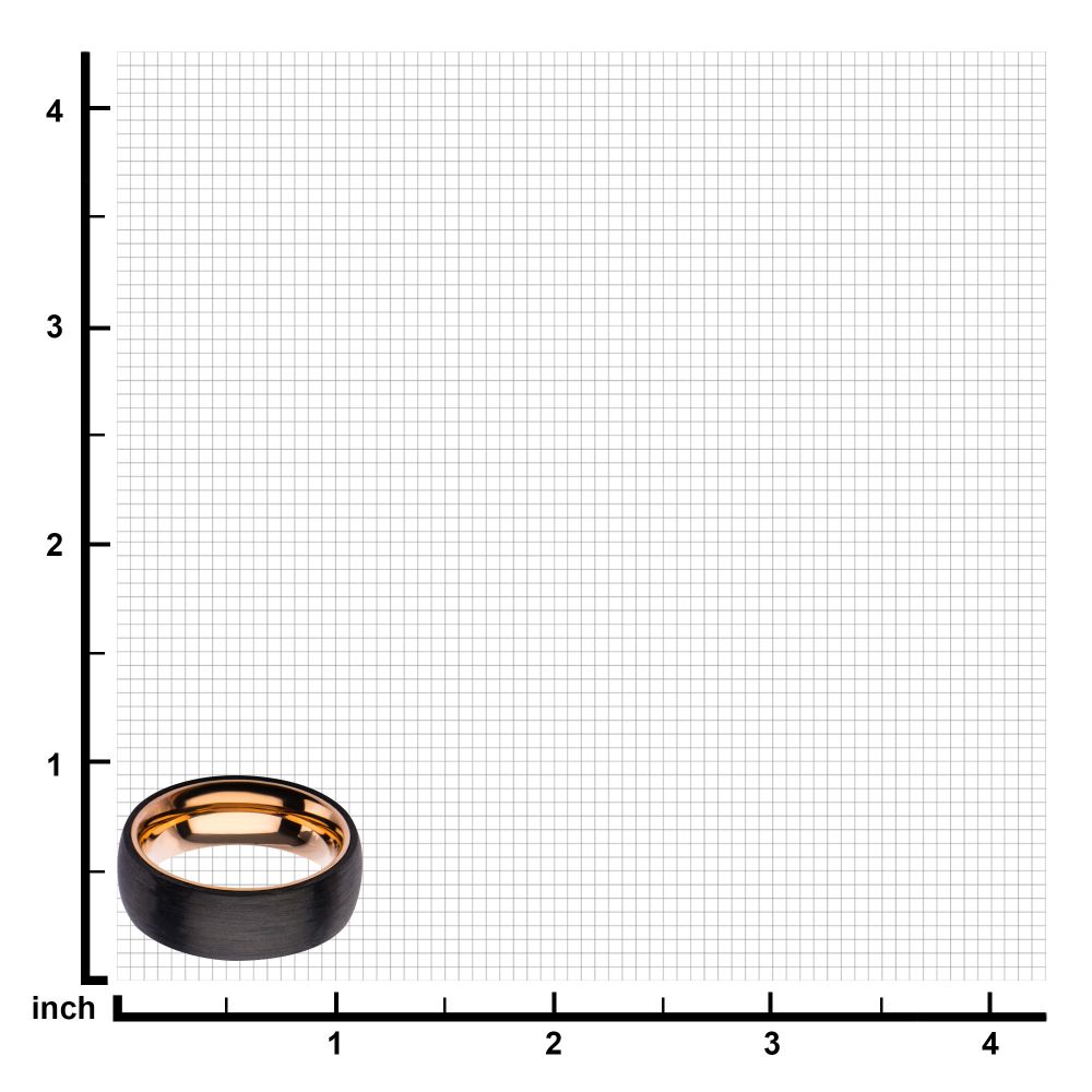 Solid Carbon & Rose Gold IP Ring Sale