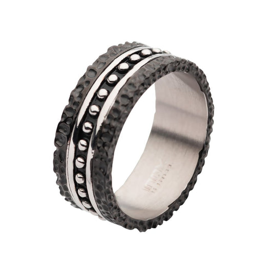 Stainless Steel Blacksmith Hammered Ring Sale