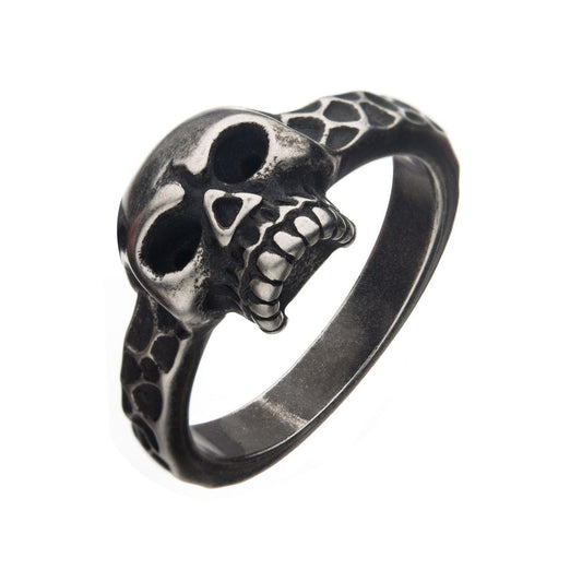 Antiqued Stainless Steel Skull Ring Sale