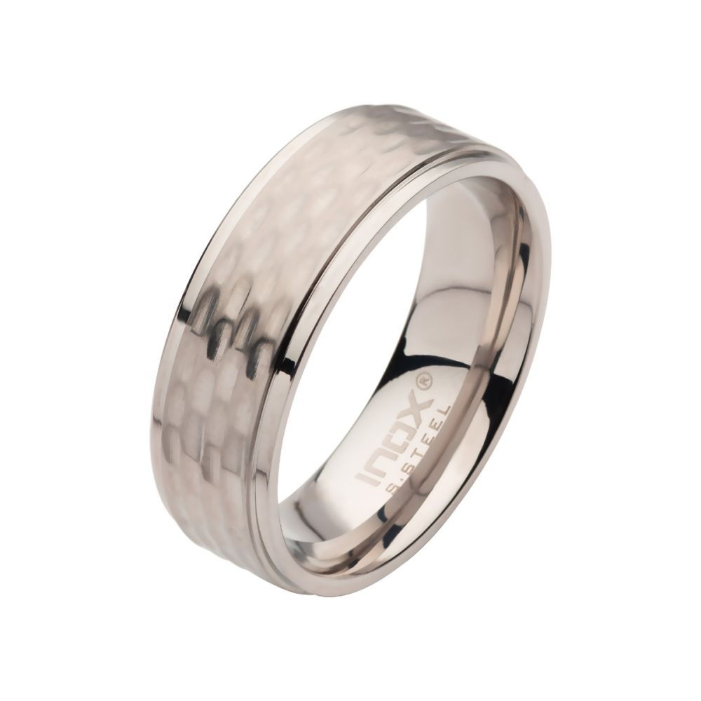 Steel Hammered Ring Sale