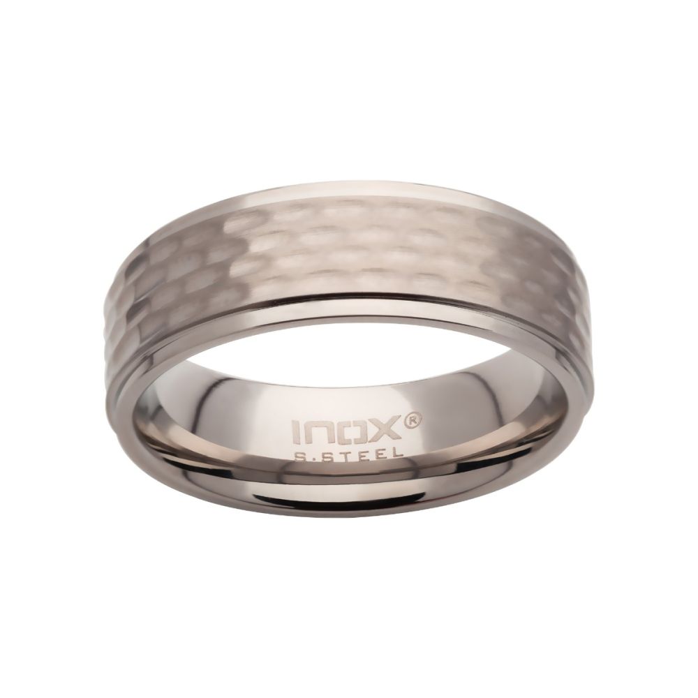 Steel Hammered Ring Sale