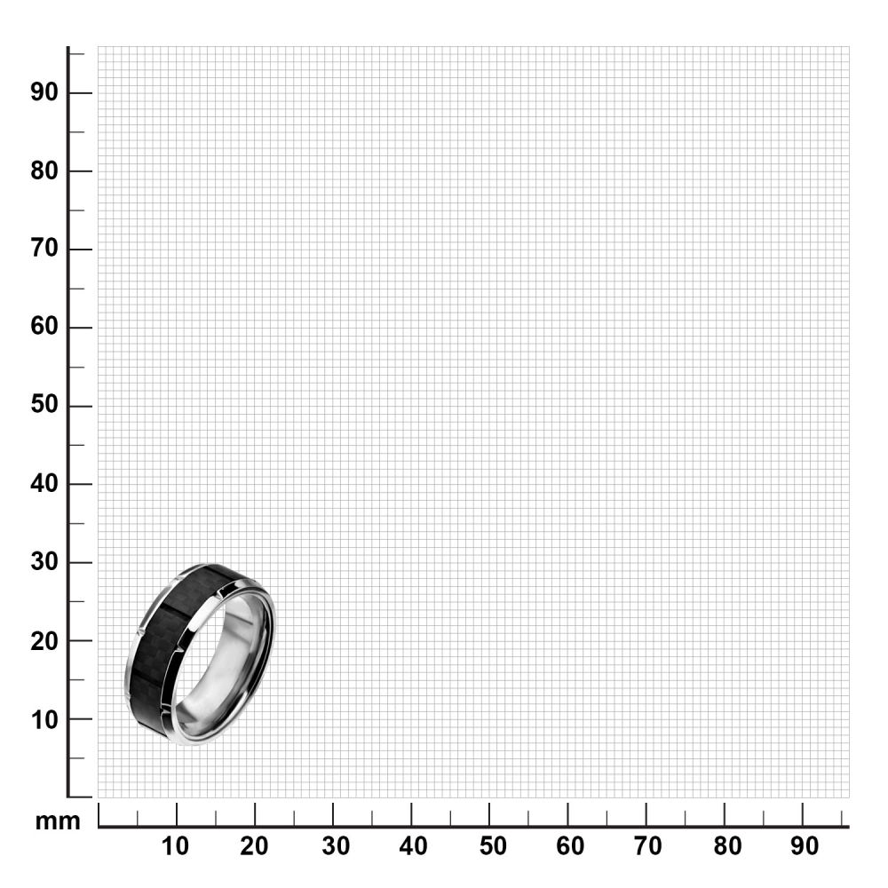 Ridged Edge with Center Solid Carbon Fiber Ring Sale