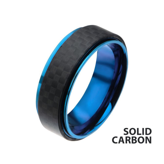 Blue IP & Solid Carbon Fiber Ring Sale