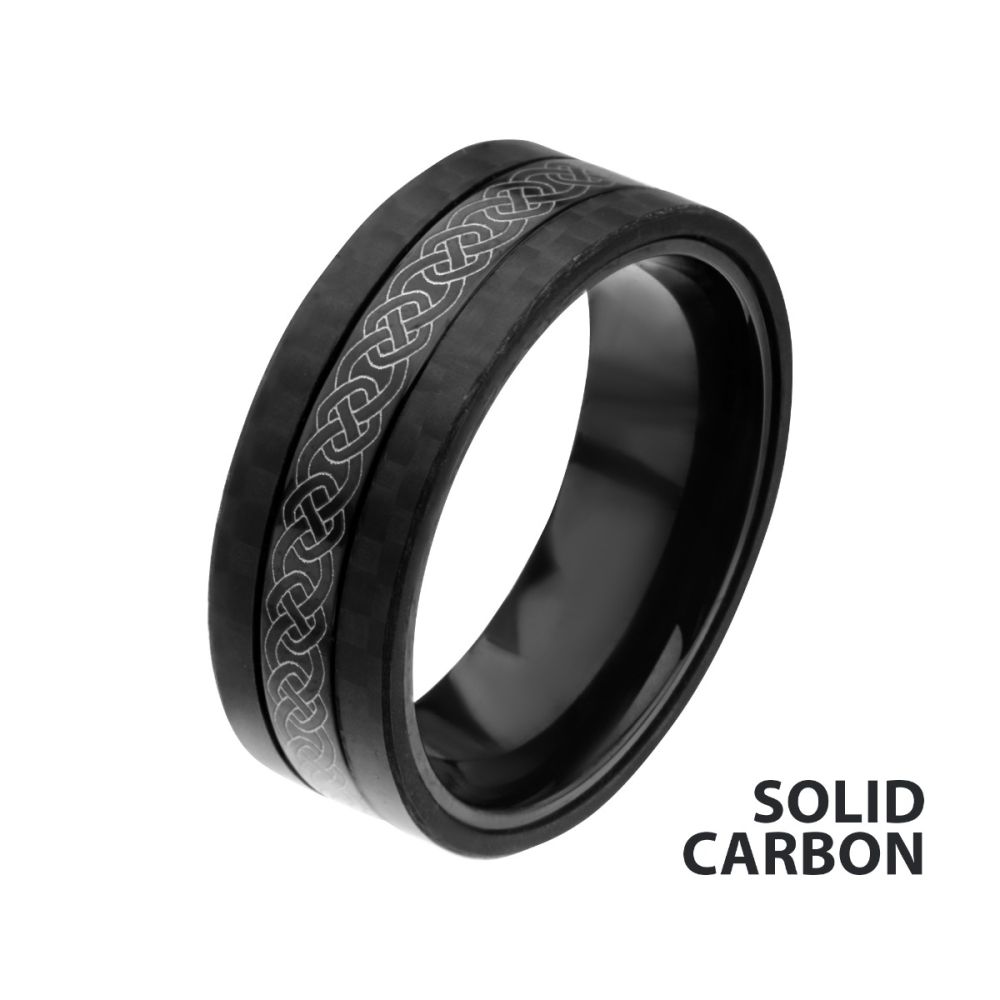 Center Celtic Design with Solid Carbon Fiber Ring Sale