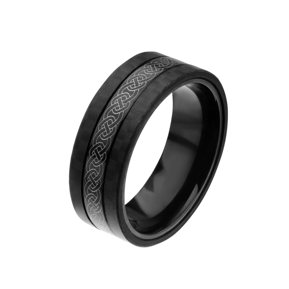 Center Celtic Design with Solid Carbon Fiber Ring Sale