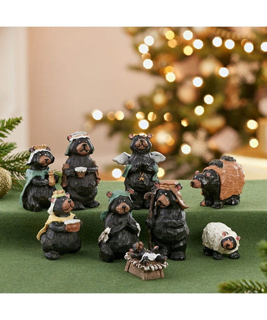 Bear Nativity Set, 9-Piece Set