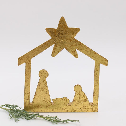 Gold Nativity Silhouette - 6"