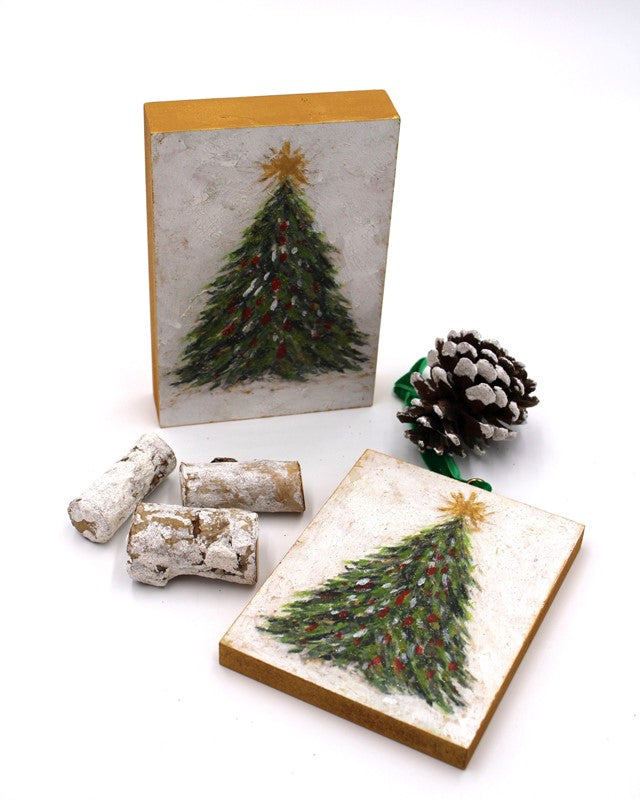 HP Glittered MDF Ornament, Woodland Trees - 4x5"