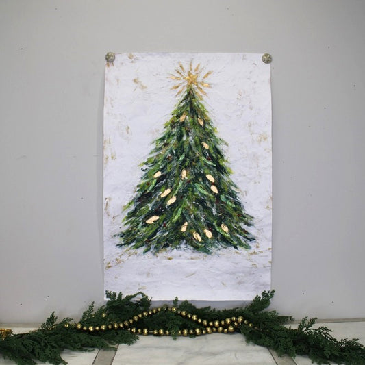 Woodland Tree w Gold & Glitter 24x36" Art Paper
