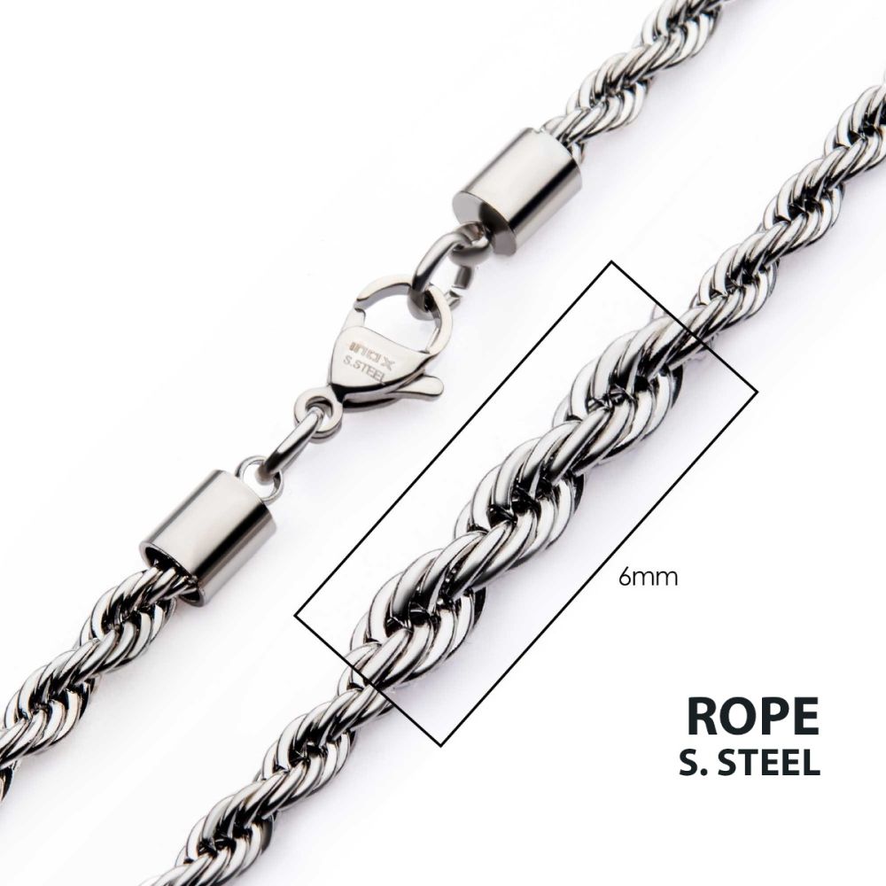 6mm Steel Rope Chain Necklace