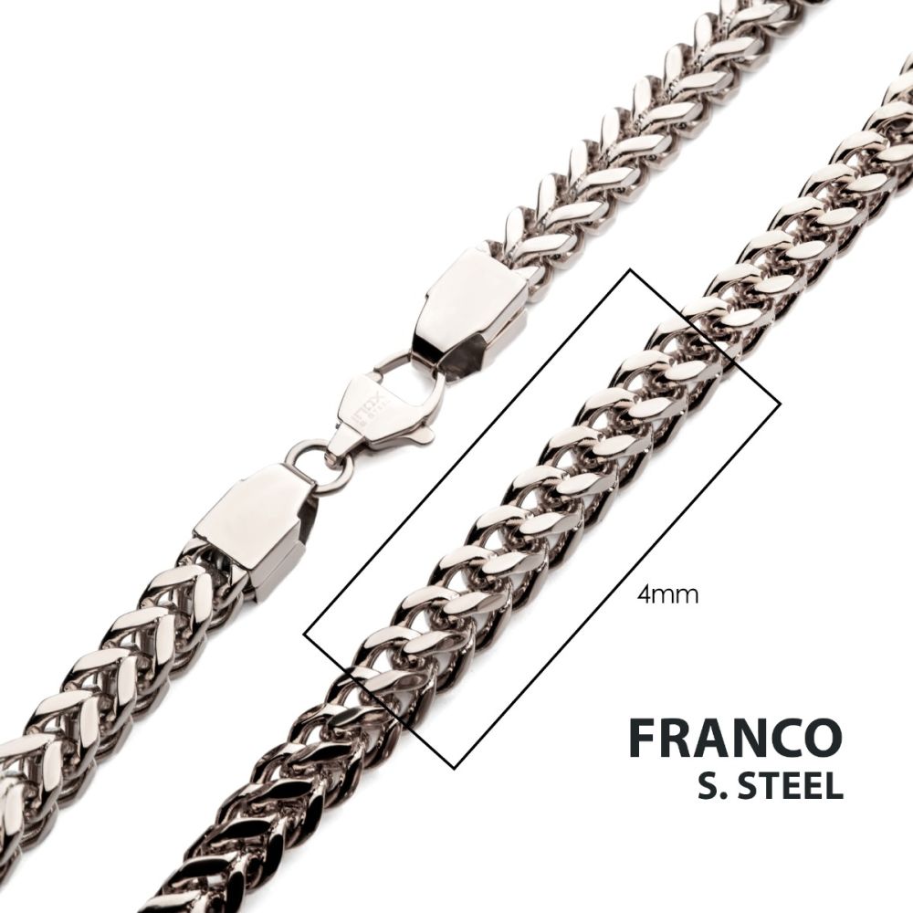 4mm Steel Franco Chain Necklace