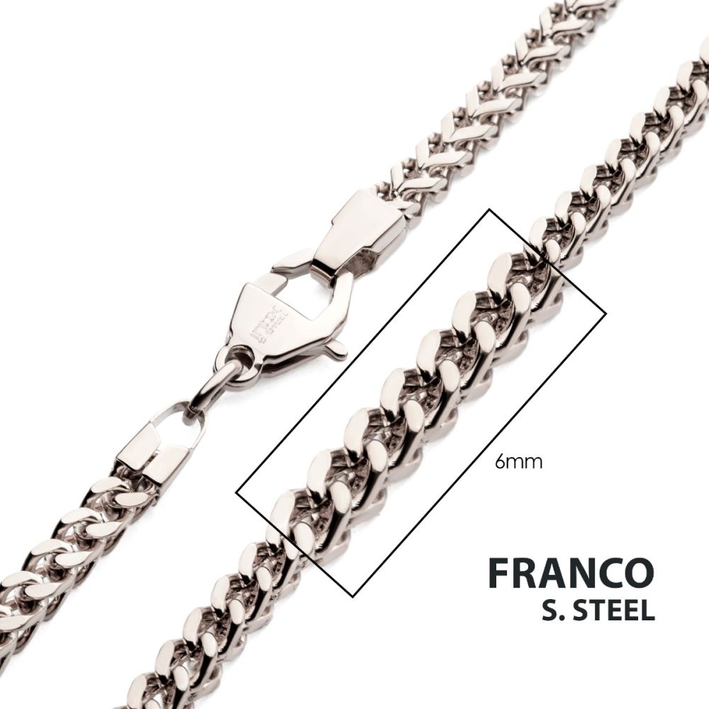 6mm Steel Franco Chain Necklace