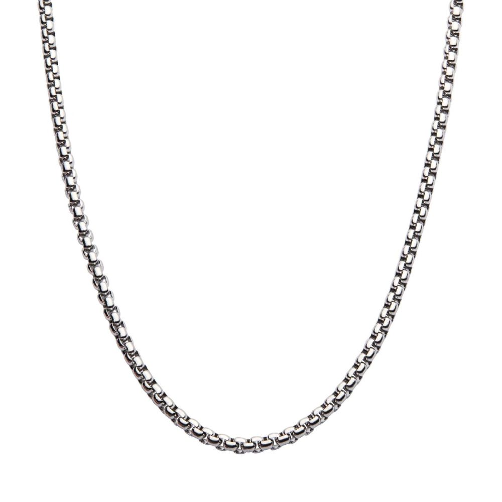 4mm Steel Bold Box Chain Necklace Sale