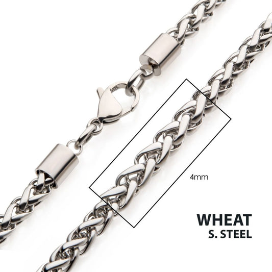 4mm Steel Wheat Chain Necklace Sale