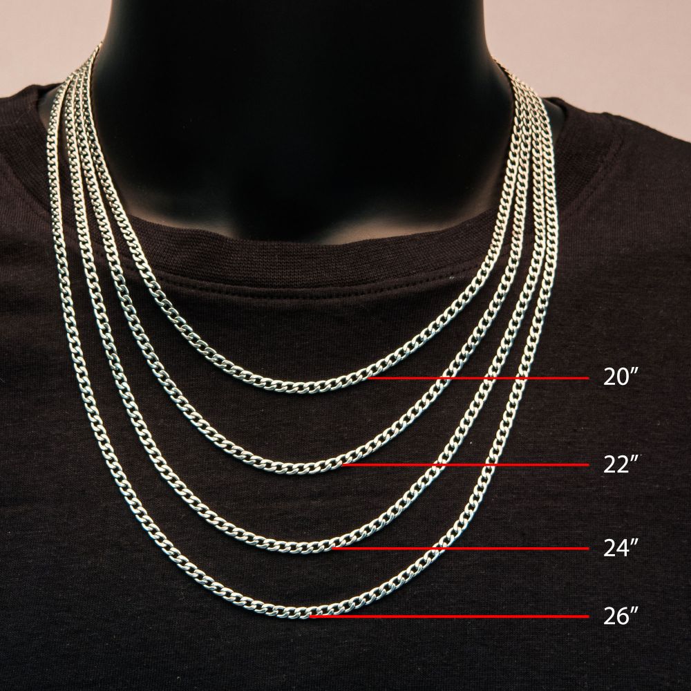 4mm Steel Classic Curb Chain Necklace Sale