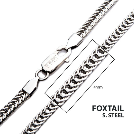 4mm Steel Foxtail Chain Necklace Sale