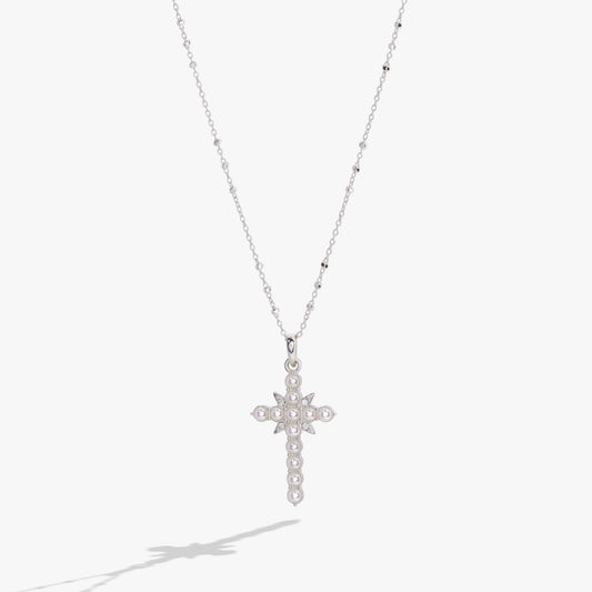 Divine Guides Cross Pendant Necklace