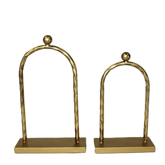 Arched Metal Ornament Display Stand: 9x3x14.5"