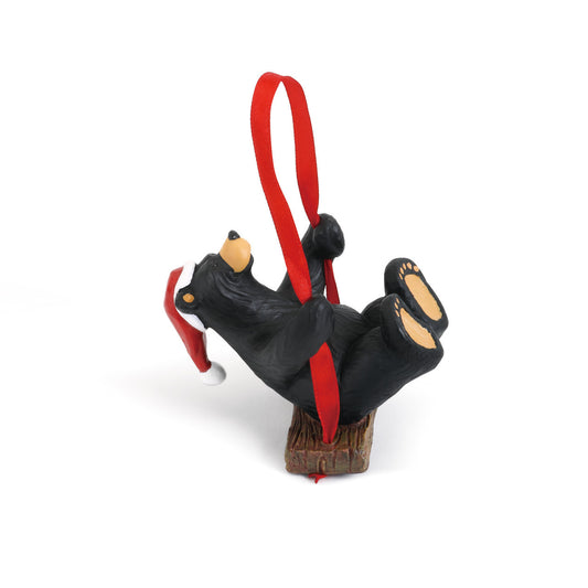 Bearfoots Santa Bear Swing Ornament