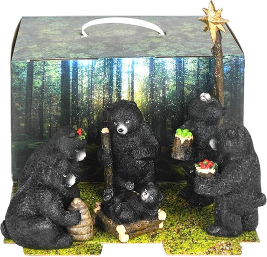 9.75" Tall 6Pc Bear Nativity