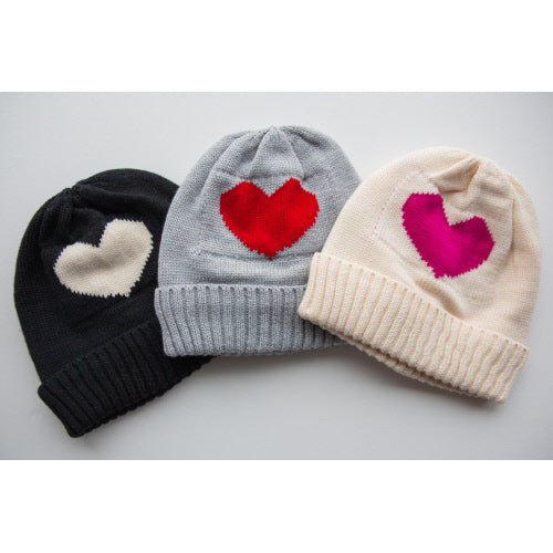 Heart Knit Beanie Sale