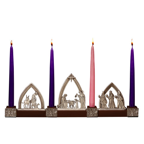 Nativity Advent Scene with Candles Boxed Set