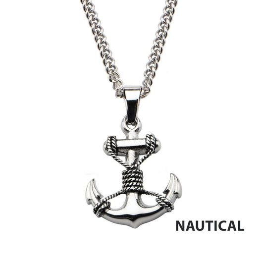 Stainless Steel Anchor Pendant with Chain Sale