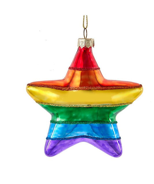 Pride Flag Star Ornament