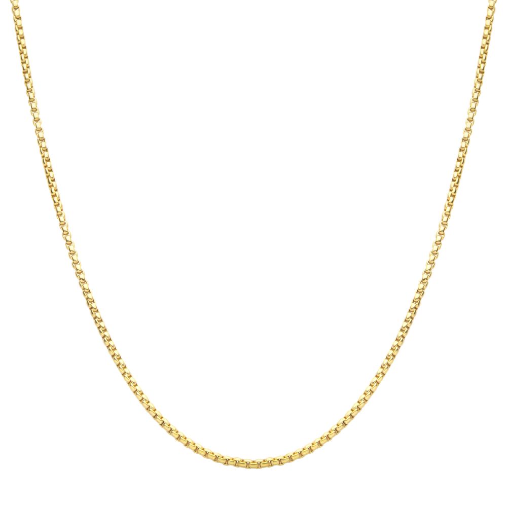 3mm 18Kt Gold IP Titanium Box Chain Necklace