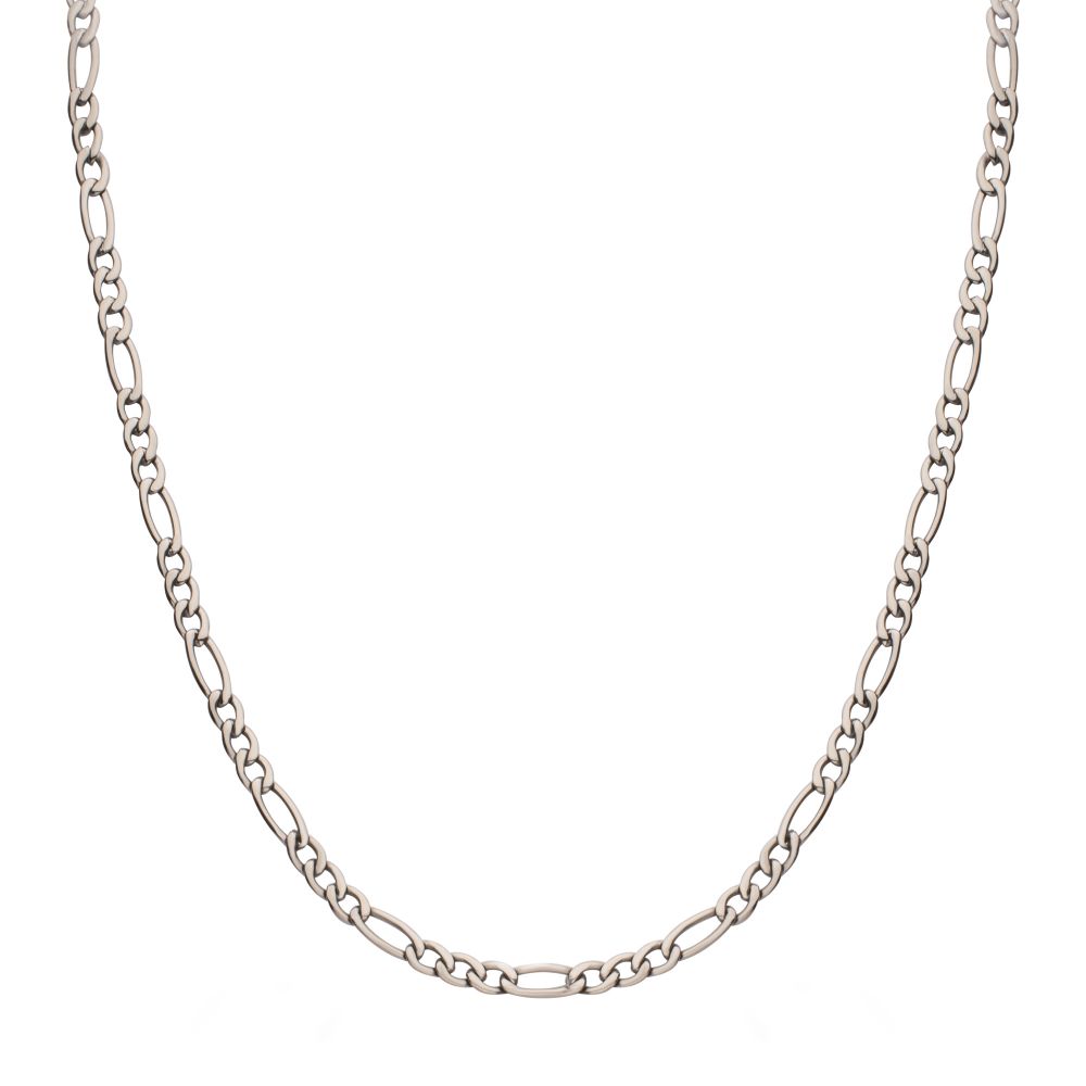 4.7mm Titanium Figaro Chain Necklace