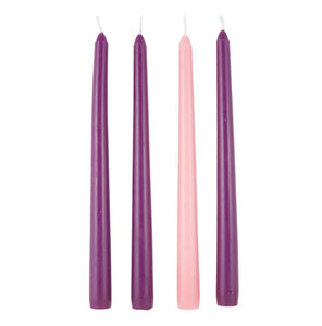 Advent Candle Set 10" Purple/Pink Tapers(4)