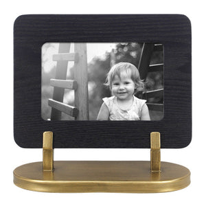 Wood 4x6 Picture Frame on Metal Stand