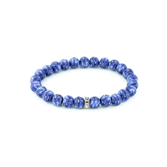 Blue Ikat Stack Bracelet