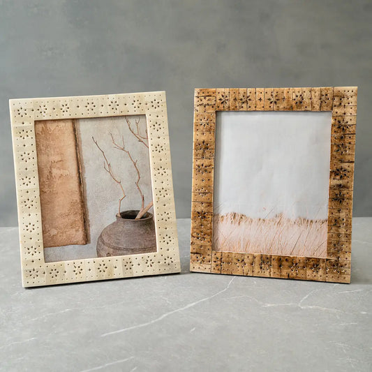 Bone Floral Cut Out 8x10 Photo Frame