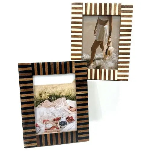 Black & White Striped 5x7 Frame