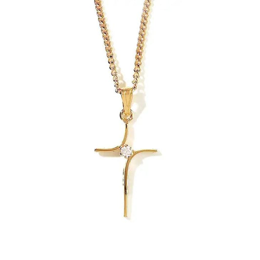 Gold Plated Cross with Stone Sale