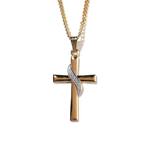 Gold Plated Cross with Sash