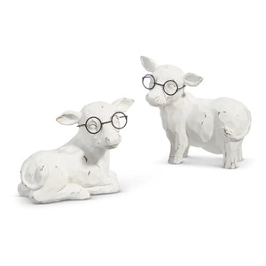 7" Cow with Glasses