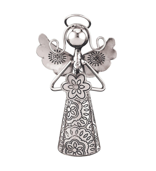 4" Angel w/Bell - Flower - Final Clearance