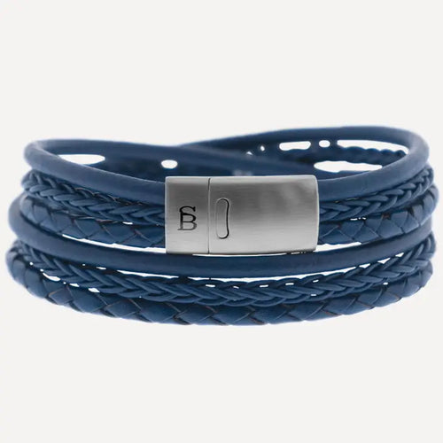 Leather Bracelet Bonacci-Jeans Blue - Discontinued