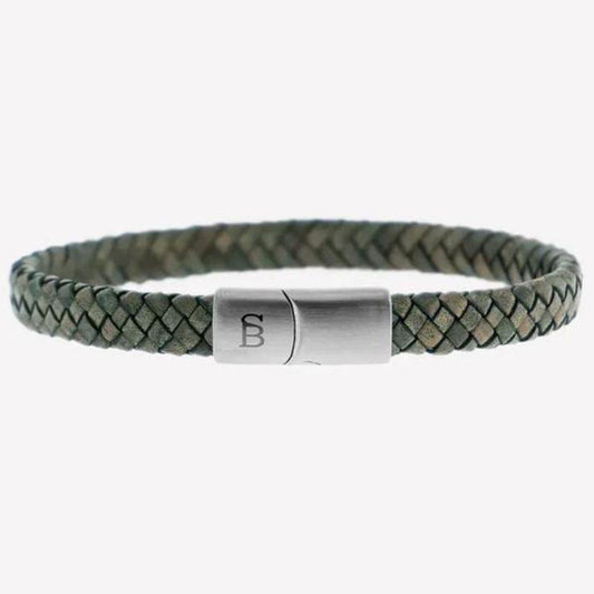 Leather Bracelet Riley - Dark Green