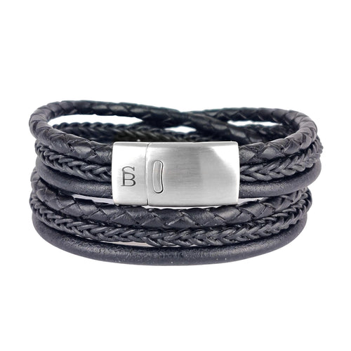 Leather Bracelet Bonacci - Black