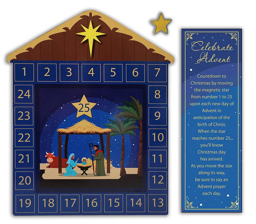 Magnetic Advent Calendar Gift Box W/Card