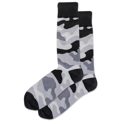 Men's Camouflage Crew Socks/Black