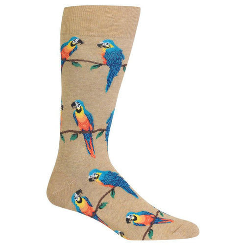 Men's Macaws Crew Socks/Tan