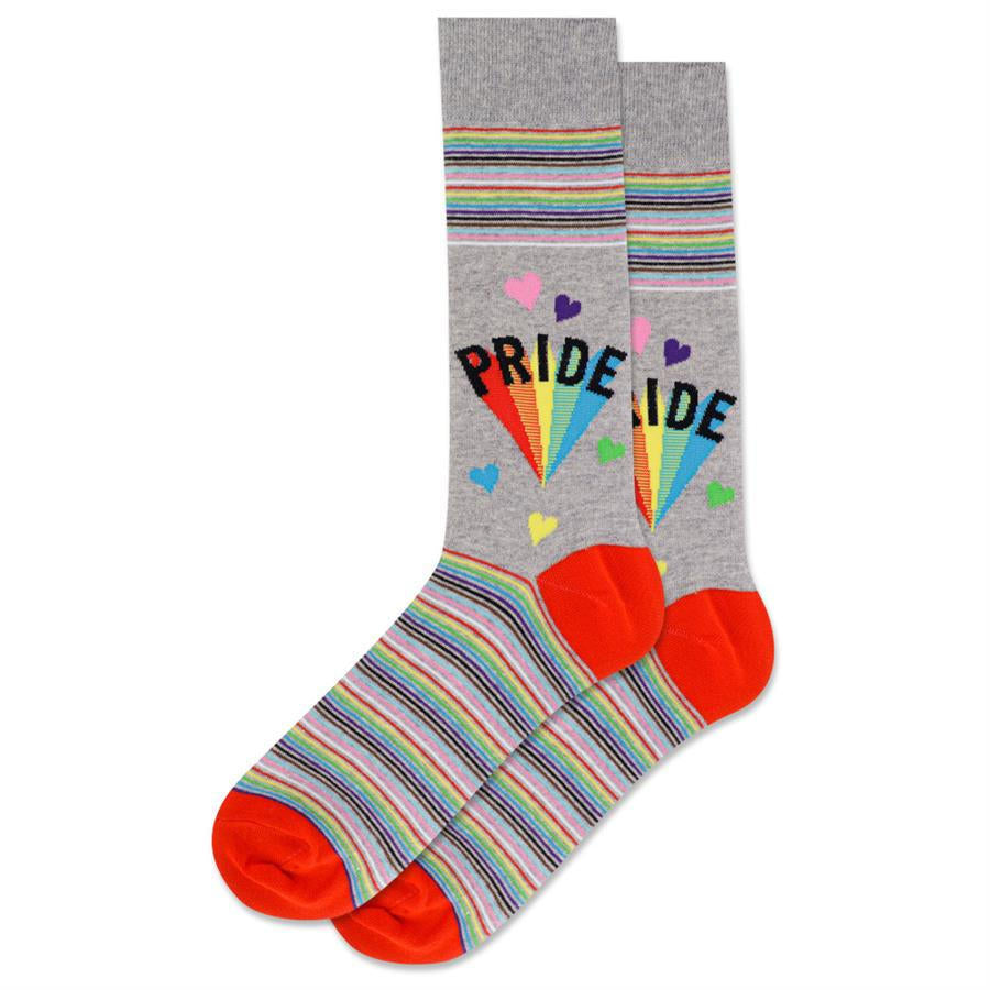Men's Pride Crew Socks/Gray