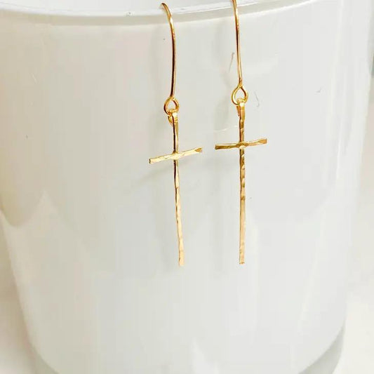 Modern Cross Earrings - Clearance